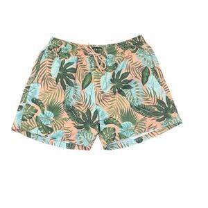 Woolworths Mens Swim Trunks green Tropical Print Slim Fit Shorts L Large